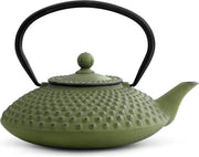 Teapot in acciaio Jing 125 l struttura a punte verdi - stile asiatico teapot in acciaio