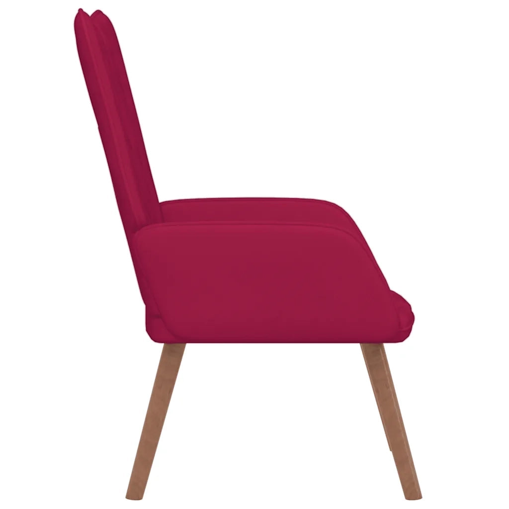 Poltrona Relax Rosso Vino in Velluto 327660