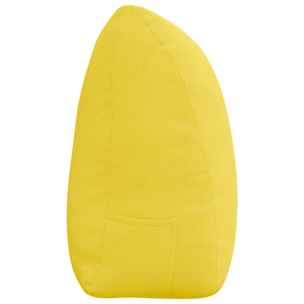 Cuscino per Schiena Giallo Chiaro 180 x 24 x 50 cm Tessuto 42014566