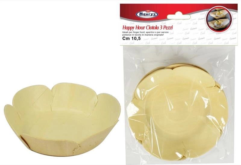 MAURY'S HAPPY HOUR CIOTOLA FIORE 10CM BAMBOO 3PZ