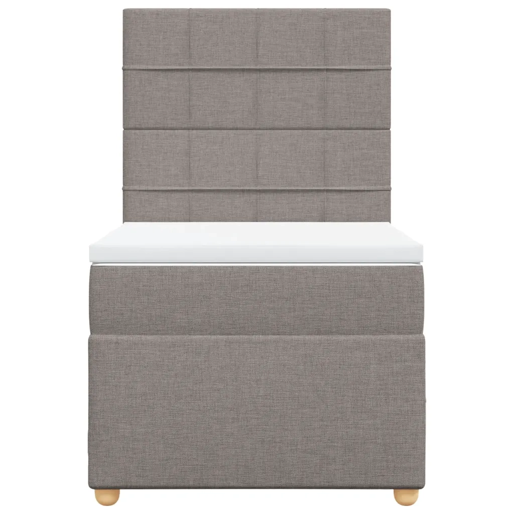 Giroletto a Molle con Materasso Tortora 100x200 cm in Tessuto 3291195