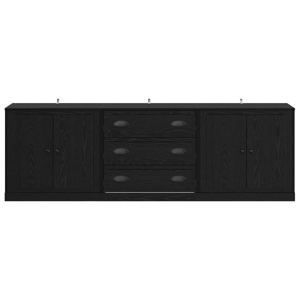 Sideboards con cassetto 3 pcs Rovere Nero 210 x 35,5 x 67,5 cm 3402649