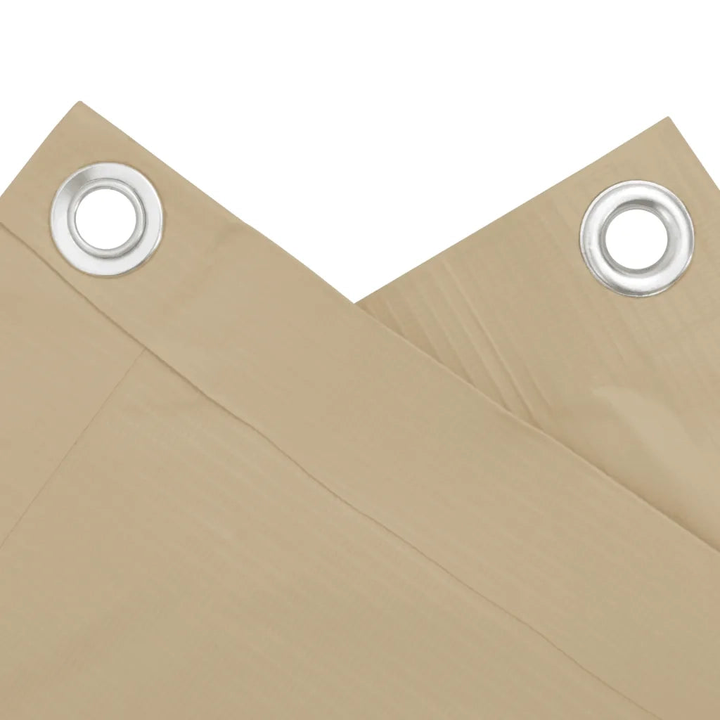 Paravento da Balcone-Pannello per balcone Beige 90x300 cm in Tessuto Oxford