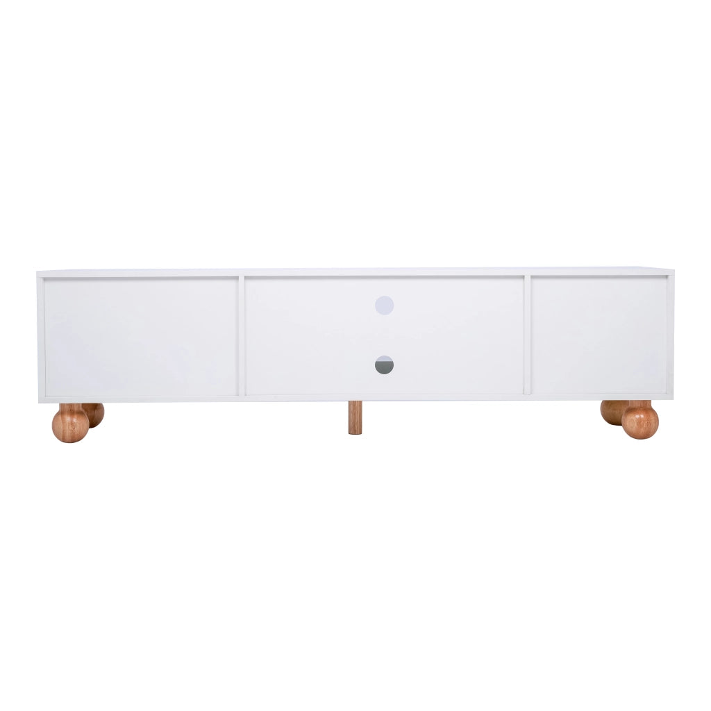 Cassettiera TV bianca in truciolare lunghezza 170 cm