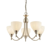 Lampadario classico Alton cromo satinato 5xE14 Endon