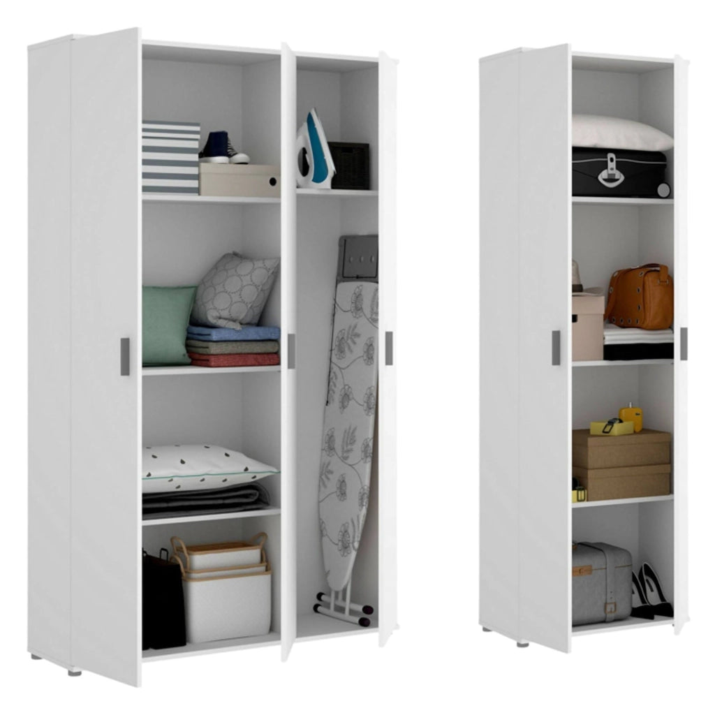 Rosarno, Armadio Multiuso Grande Modulabile, 177x190h cm Bianco