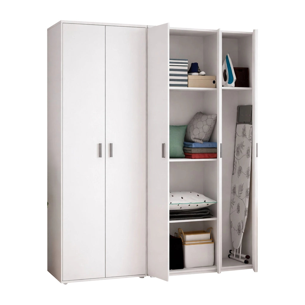 Rosarno, Armadio Multiuso Grande Modulabile, 177x190h cm Bianco