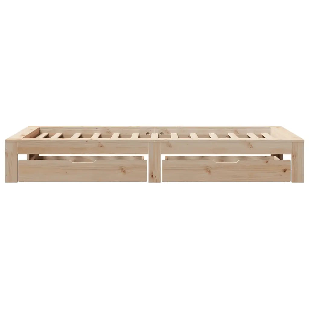 Letto senza Materasso-Struttura Letto 90x190 cm in Legno Massello di Pino 933648
