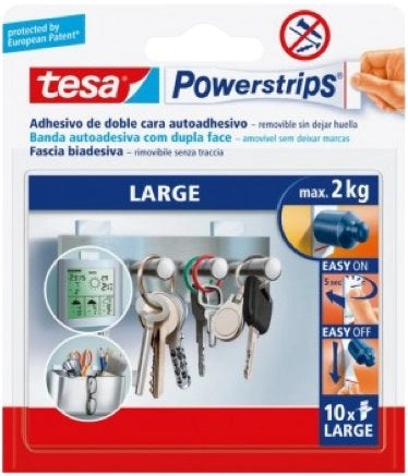 STRISCE 'POWERSTRIPS®' LARGE '10' 10 strisce - TESA