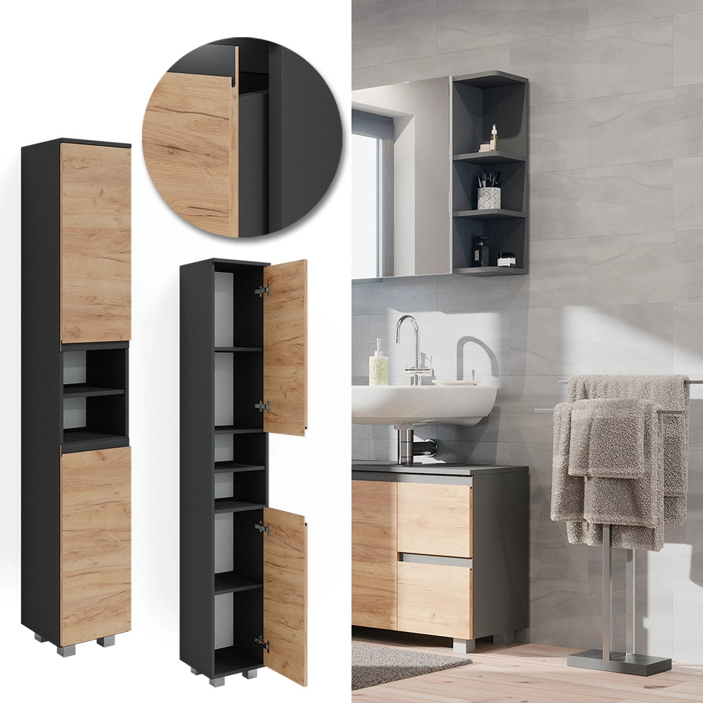 Vicco Mobile bagno alto Grigio 30 x 190 cm