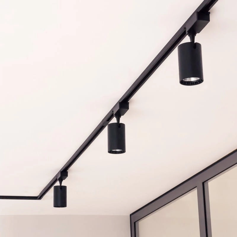 Kit binario X-Line nero 4 faretti LED 15W 2x1m DPM