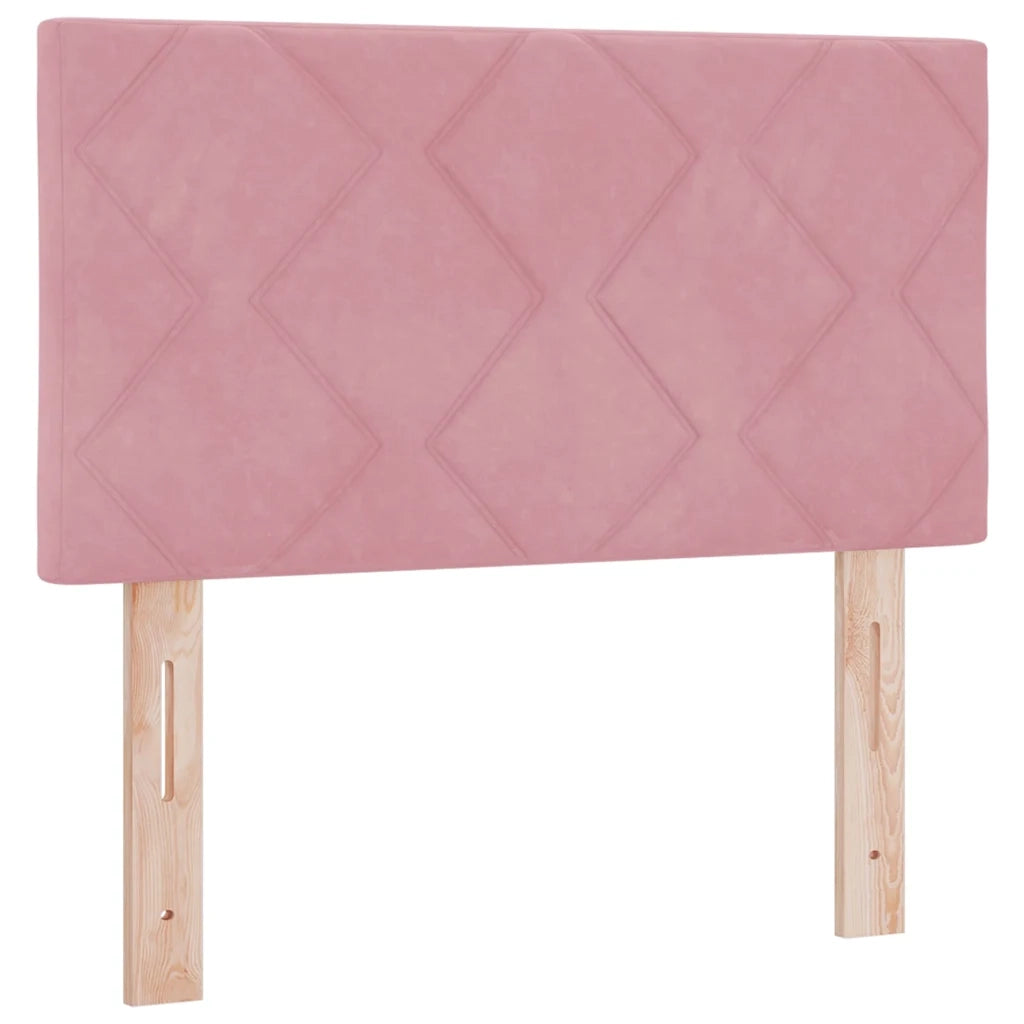 Letto a molle con testiera Rosa 200 x 80 cm Velluto 3341497