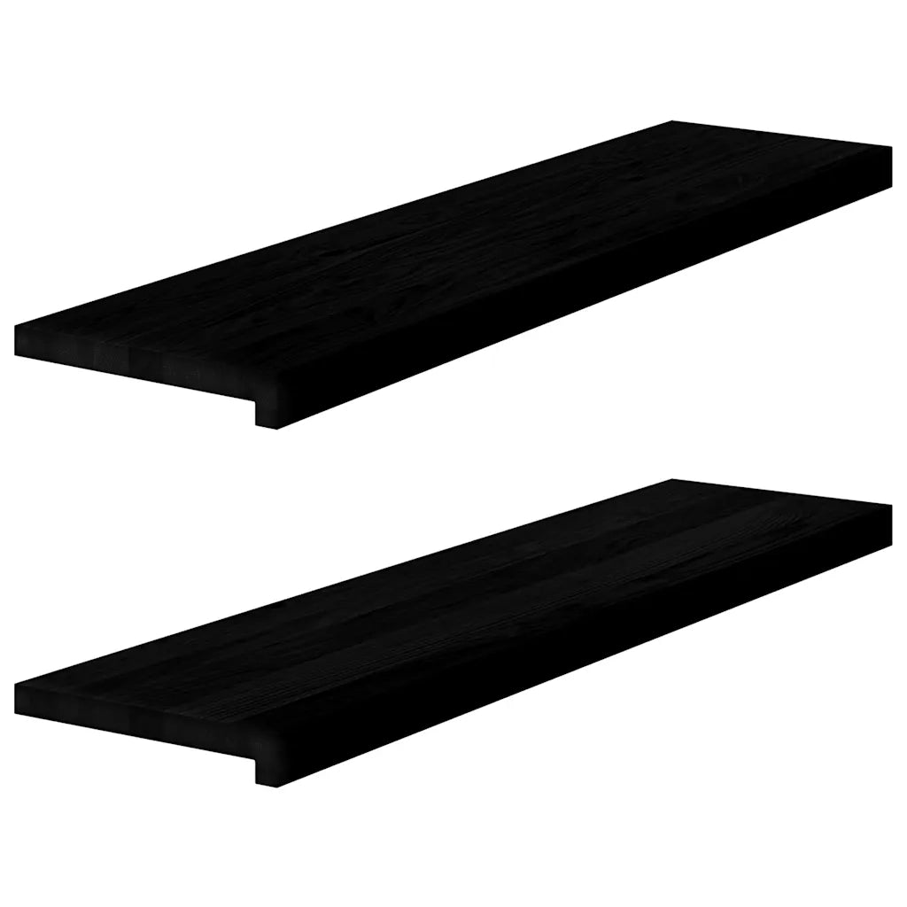 Gradini 2 pz Marrone Scuro 100x25x2 cm Legno Massello Rovere 3283799