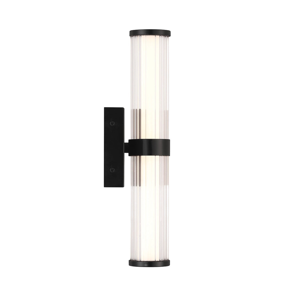 Applique LED esterna Fayton nera 35cm 14W 3000K IP44