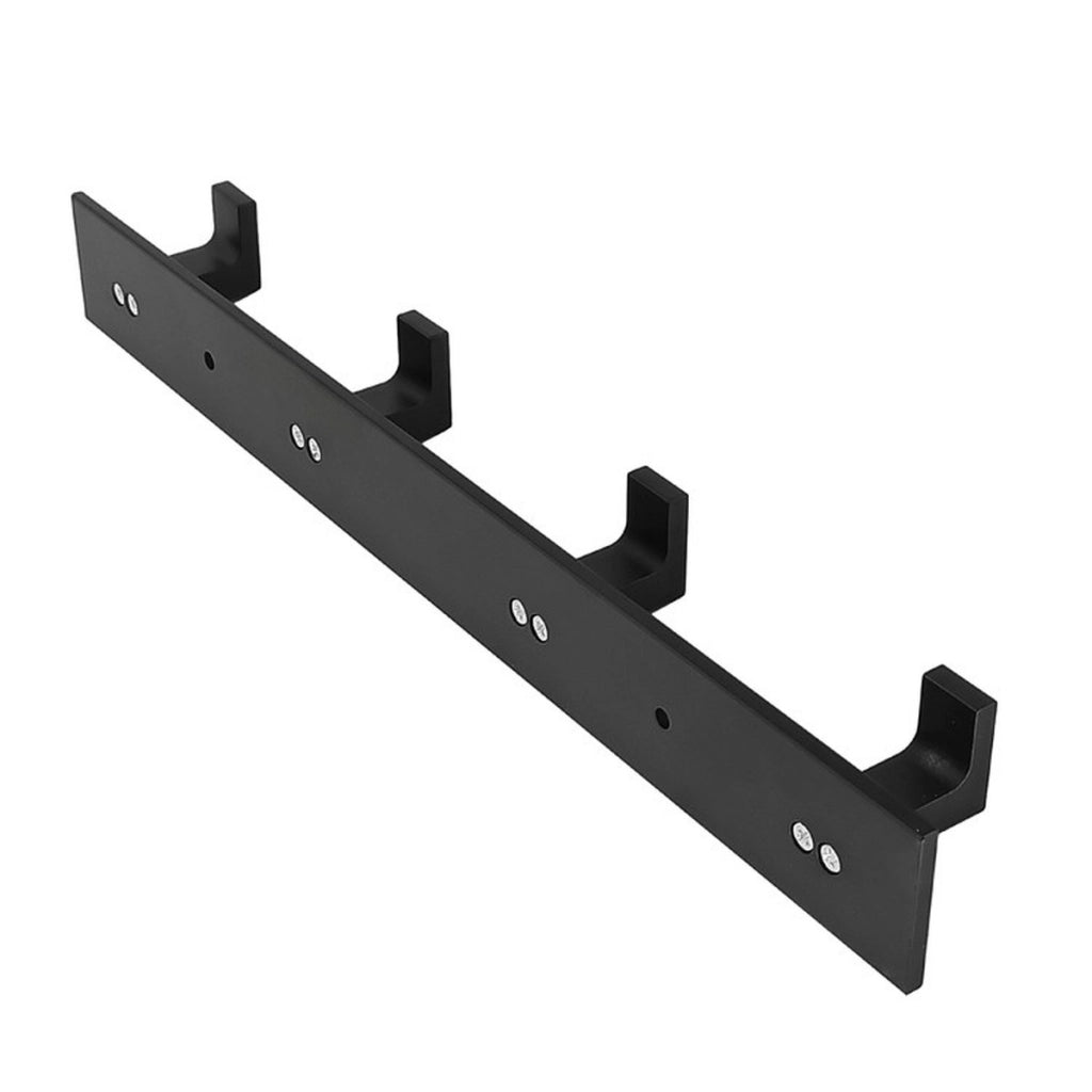 Appendiabiti da parete minimal a 4 ganci nero