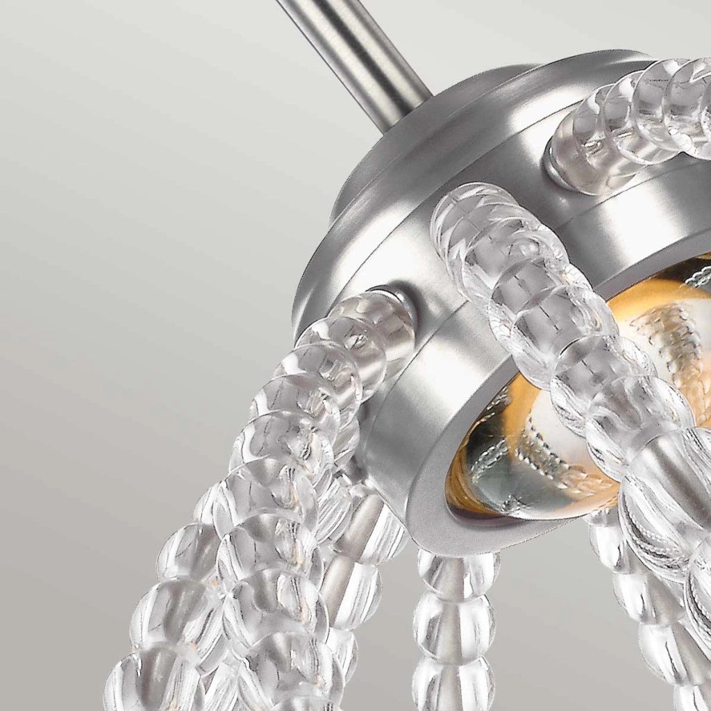 Sospensione Feiss Oberlin sfera nichel satinato LED