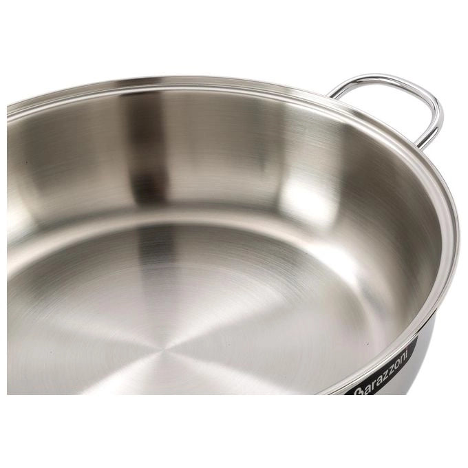 Barazzoni 266104022 Bonita Tegame 22 cm Acciaio inox con Fondo Termoradiante Adatto a Tutte le Fonti di Calore incluso Induzione colore Acciaio inox