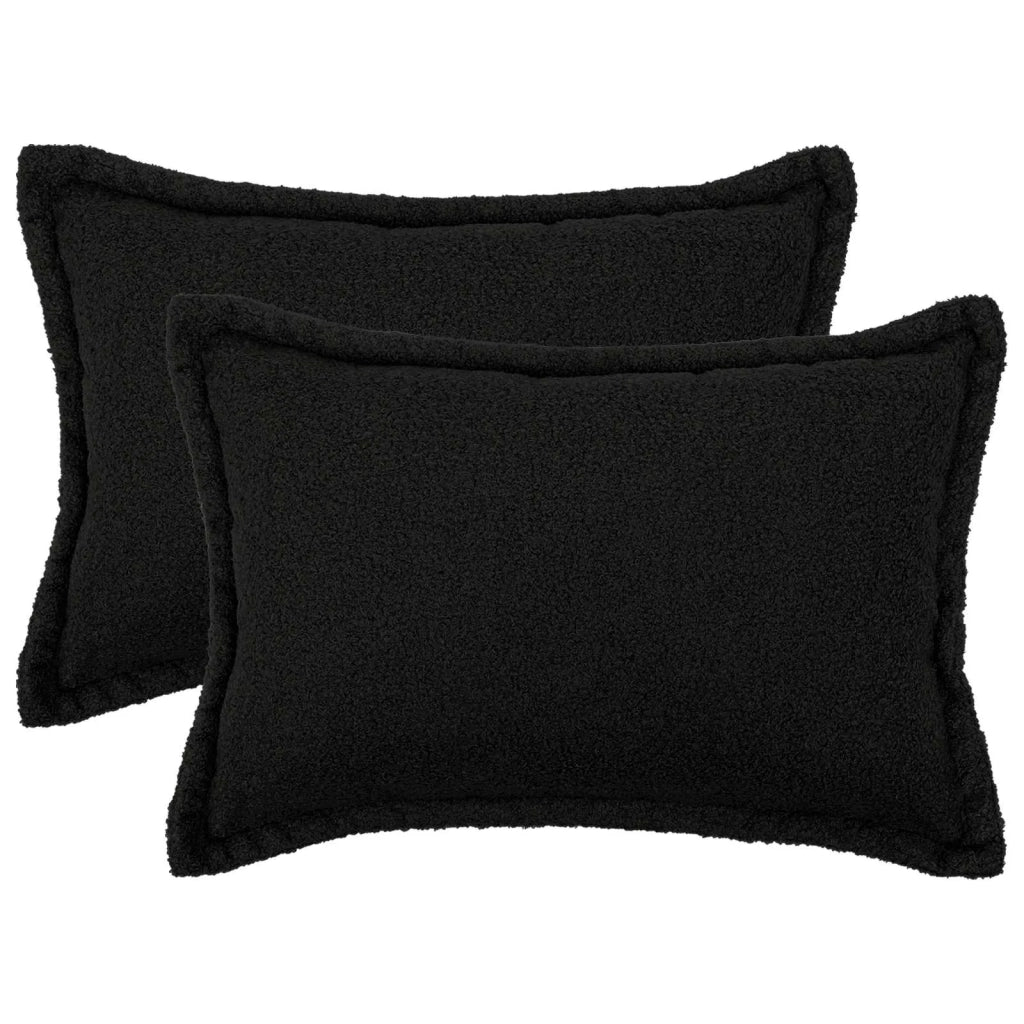 Federa 2 pcs HOUTEN Nero 30 x 50 cm Bouclé 916163