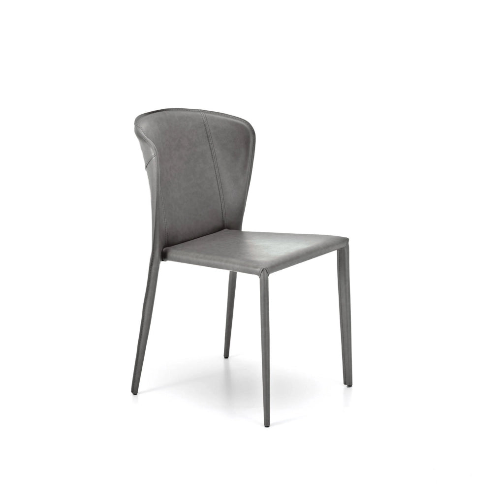 Break - Sedia in similpelle grigia 4 pz