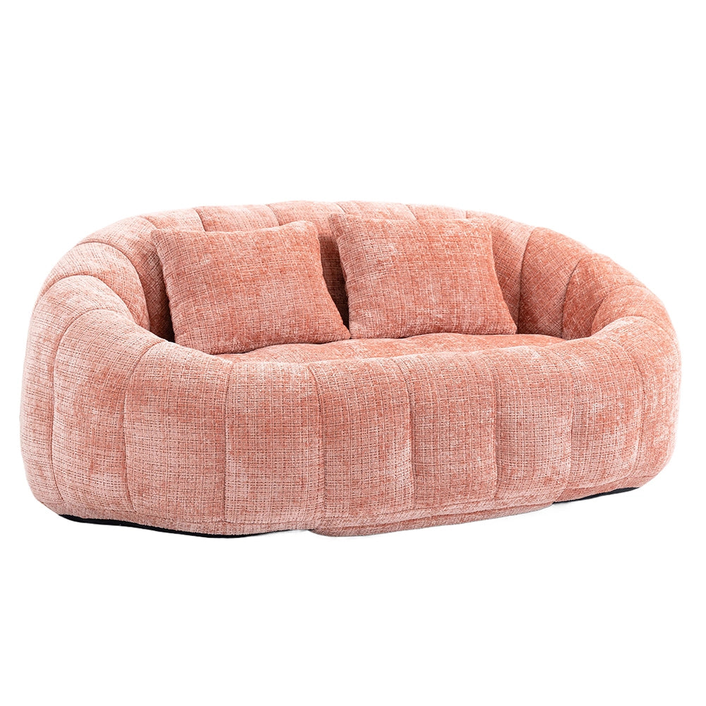 Bean bag - Xylo - chaise longue chenille rosa senza struttura