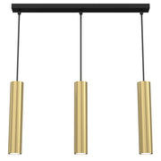 Lampada a sospensione Luminex Raito 3xGU10 ottone/nero