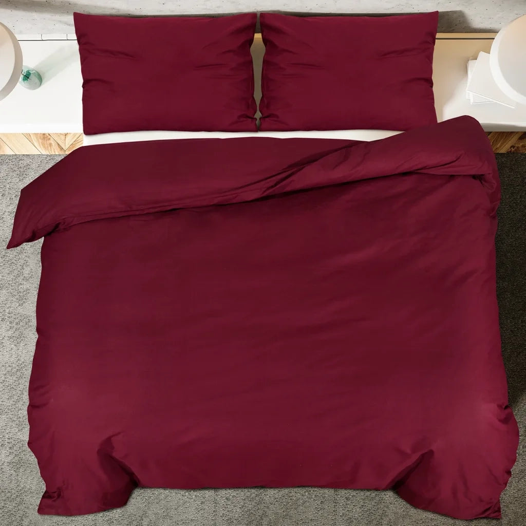 Set Copripiumino Bordò 200x220 cm in Cotone 136185