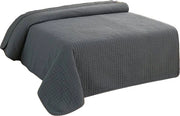 Bedsprei in poliestere - moderno e morbido - grigio scuro/toni grigi - adatto a diverse camere da letto - 220x240 cm