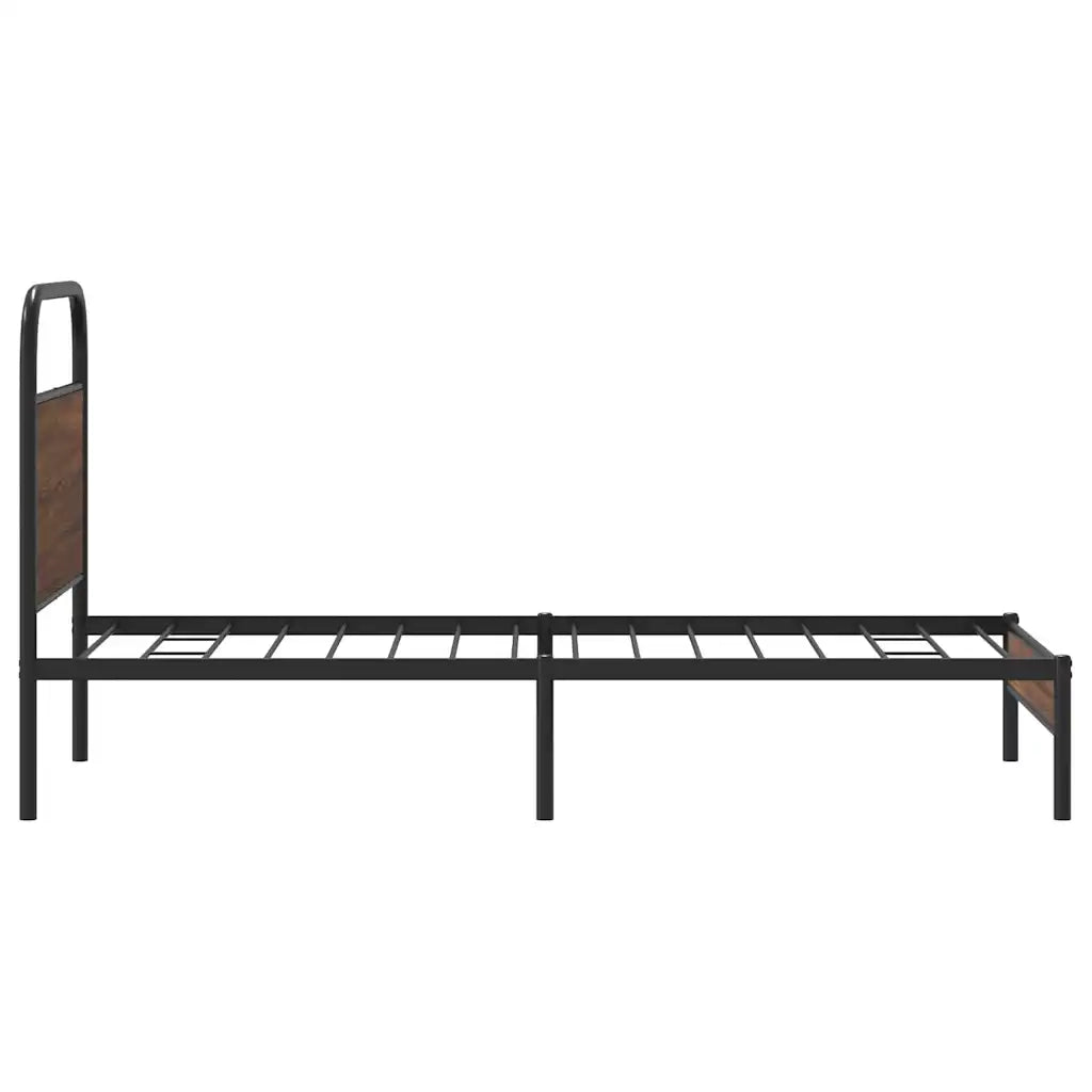 Giroletto senza Materasso-Struttura Letto Rovere Marrone 90x190cm in Truciolato 918475