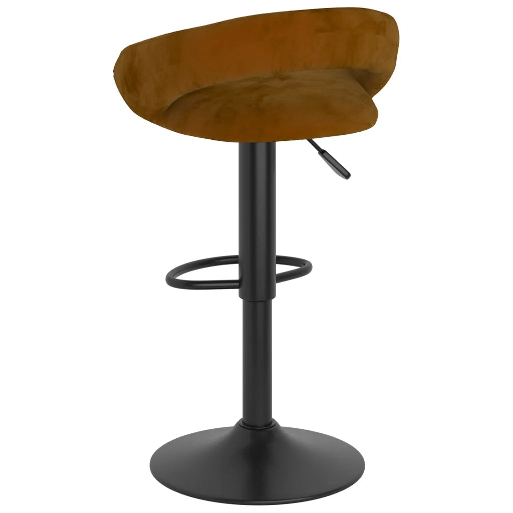 Sgabelli da Bar 2 pz Marroni in Velluto 333267