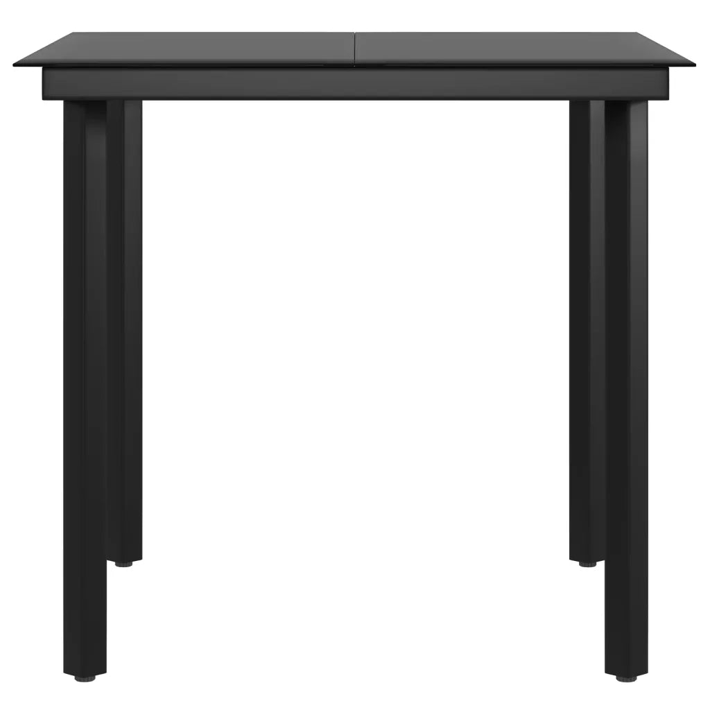 Set da Pranzo da Giardino 3 pz | Set Salotto da Giardino con Cuscini Nero