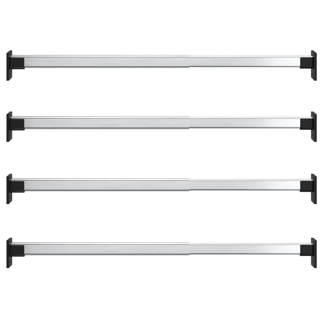 Aste Telescopiche per Armadi 4 pz Argento 58-100 cm 3102979