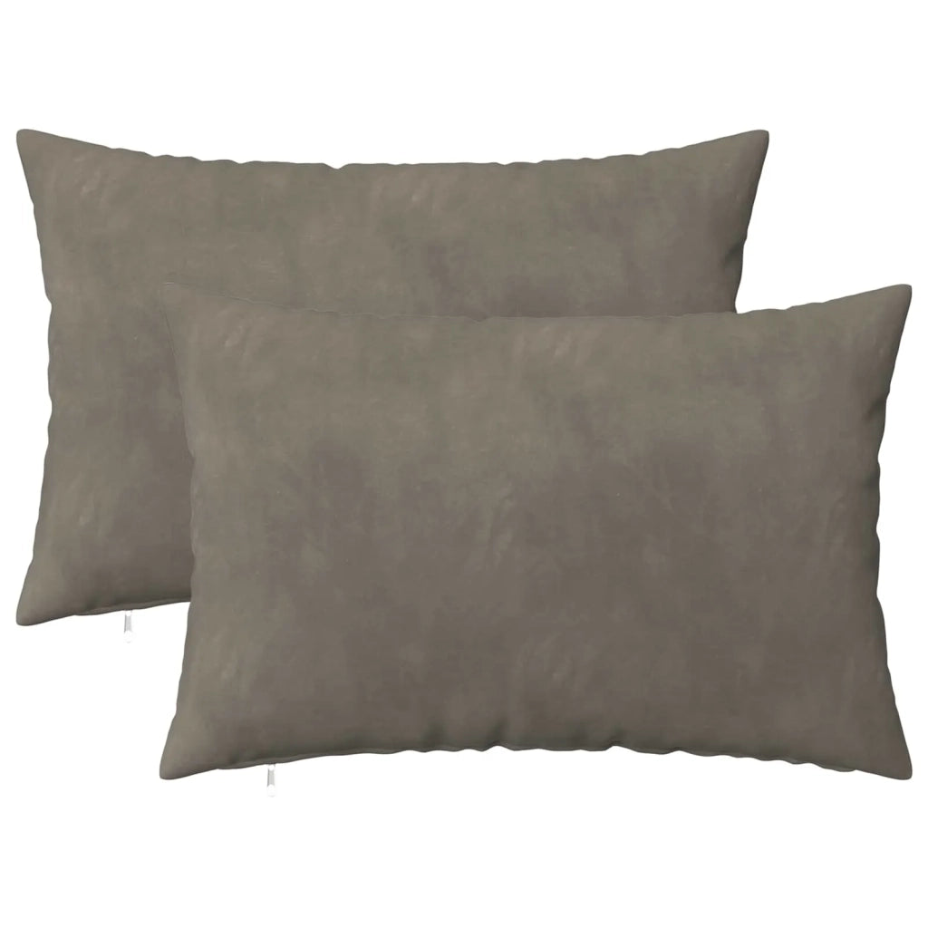 Federa 2 pcs HEERLEN Grigio Chiaro 30 x 50 cm Velluto 907691