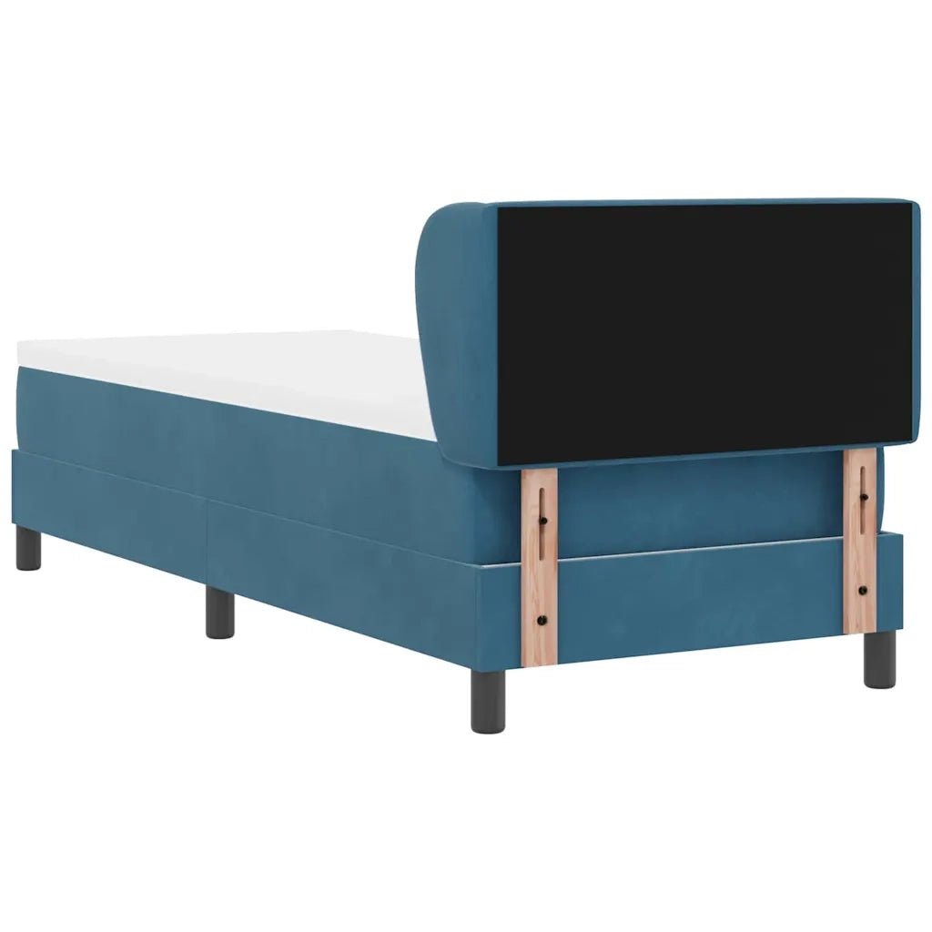 Letto a molle con testiera Blu scuro 80 x 200 cm Velluto 3340308