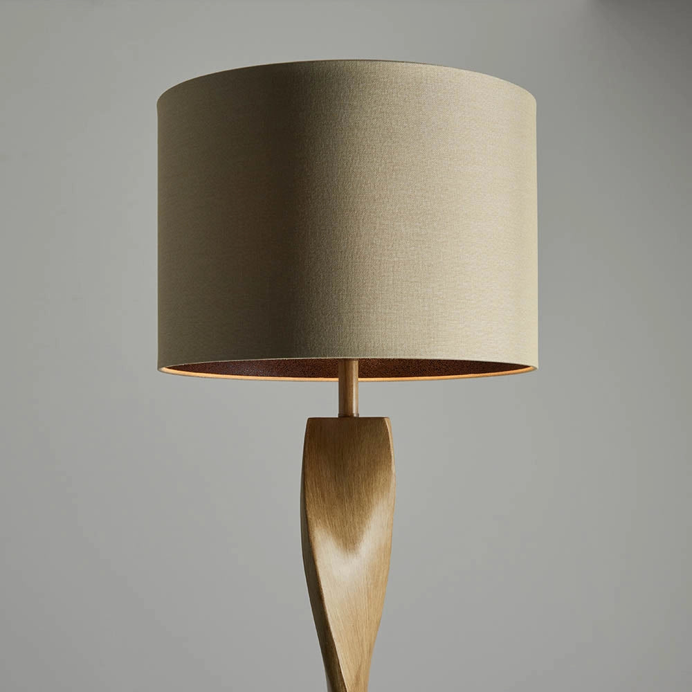 Lampada da terra scandinava rovere/lino E27 Endon Abia