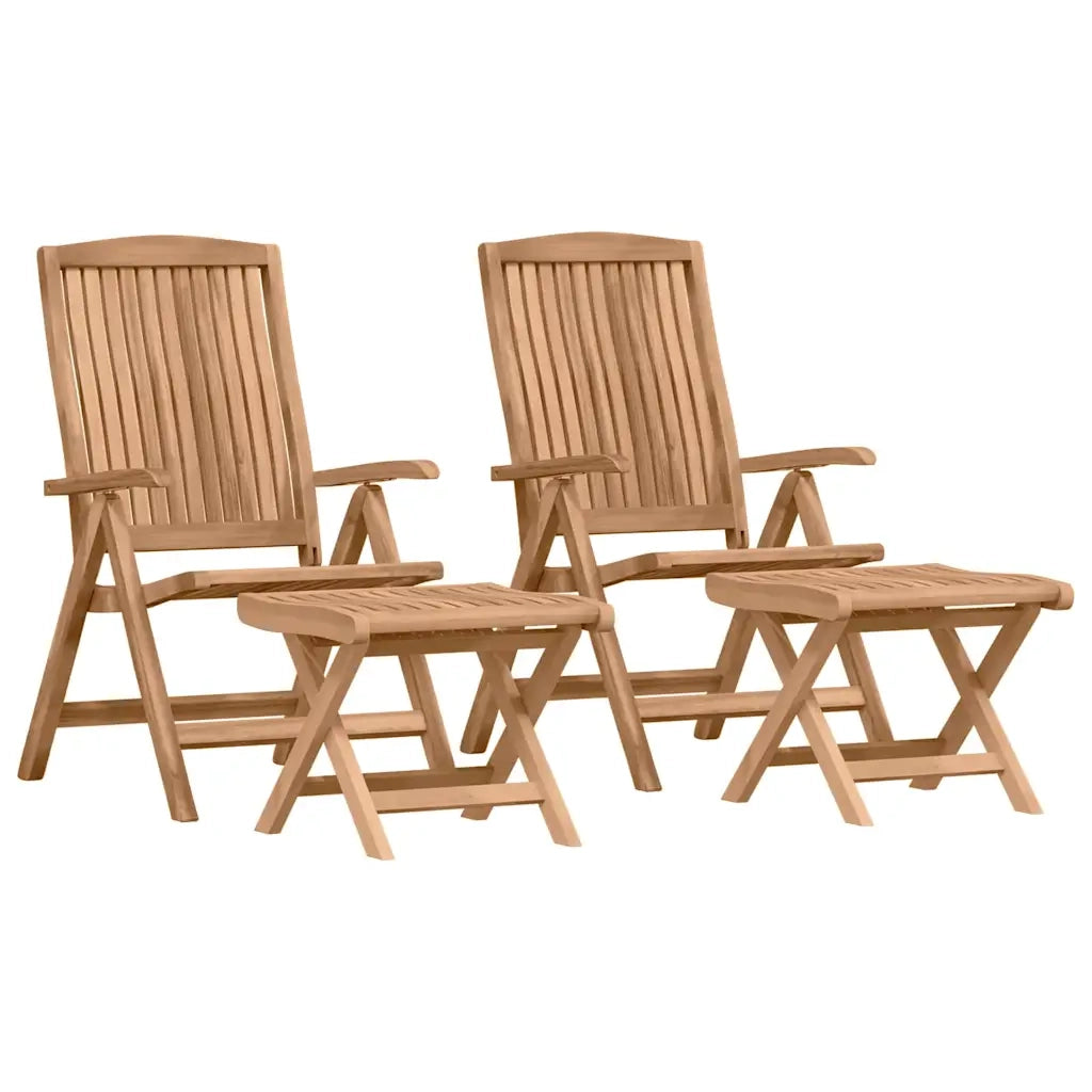 Set da Pranzo per Giardino 4 pcs Marrone Legno di teak solido 3375780