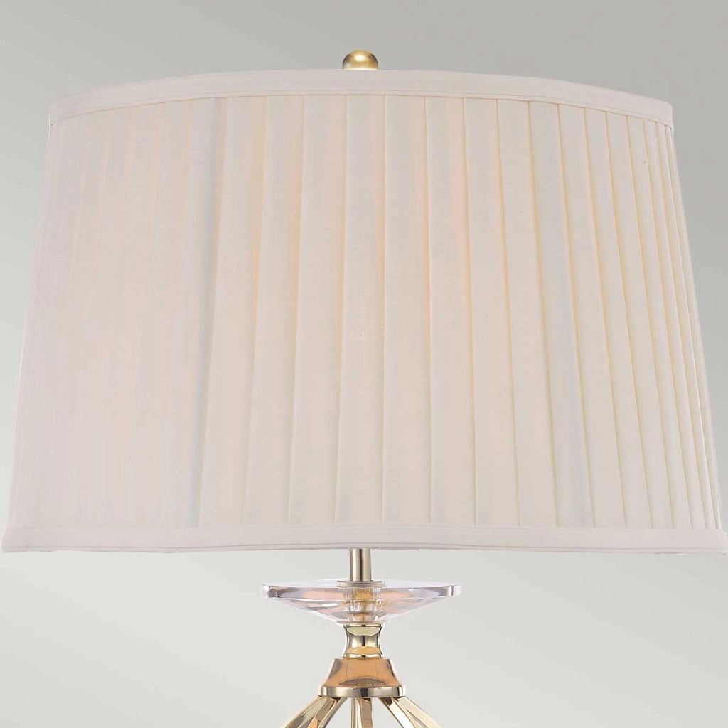 Lampada da tavolo classica ottone paralume bianco Aegean E27
