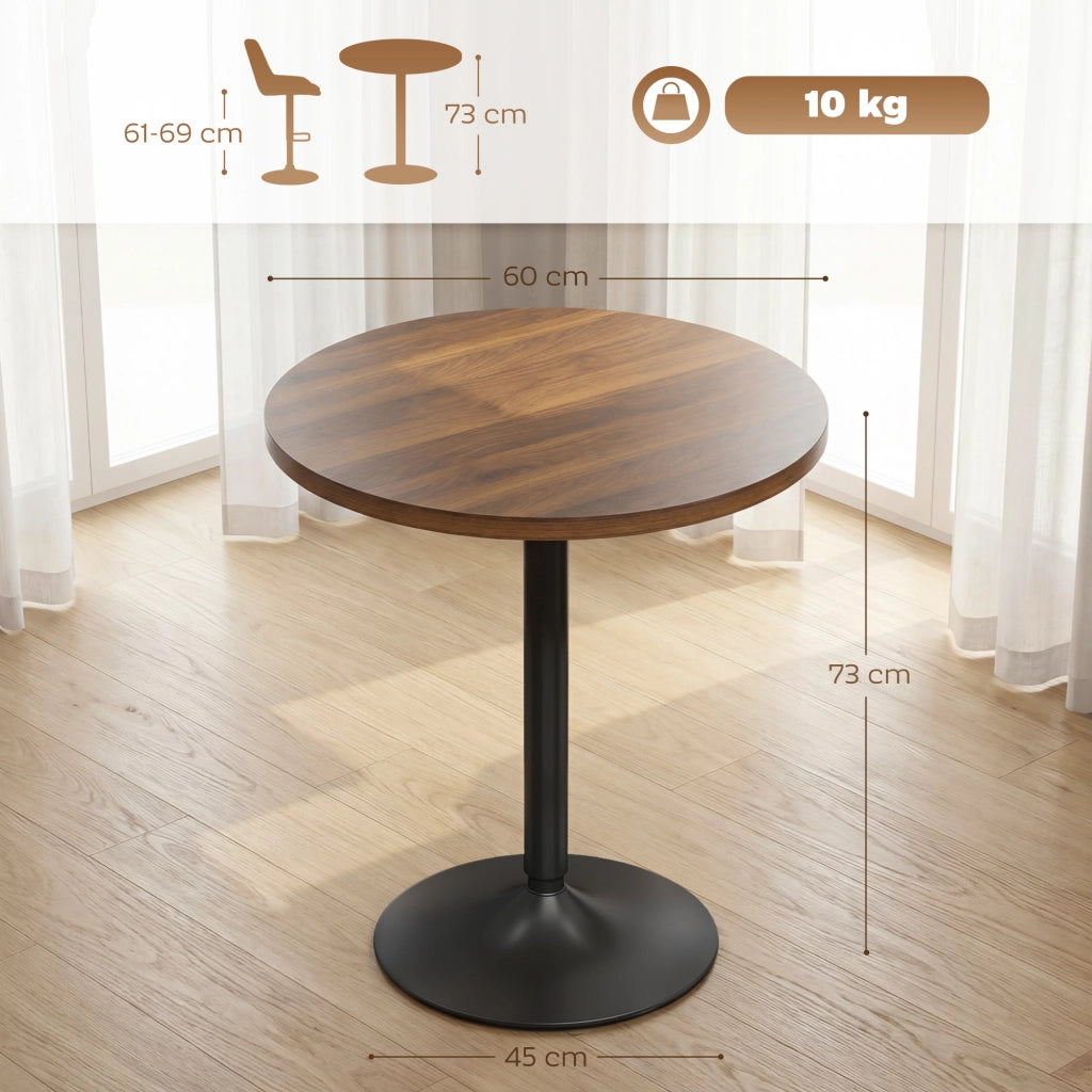 Tavolo da bar rotondo 60 cm ¨C zephmum ¨C noce