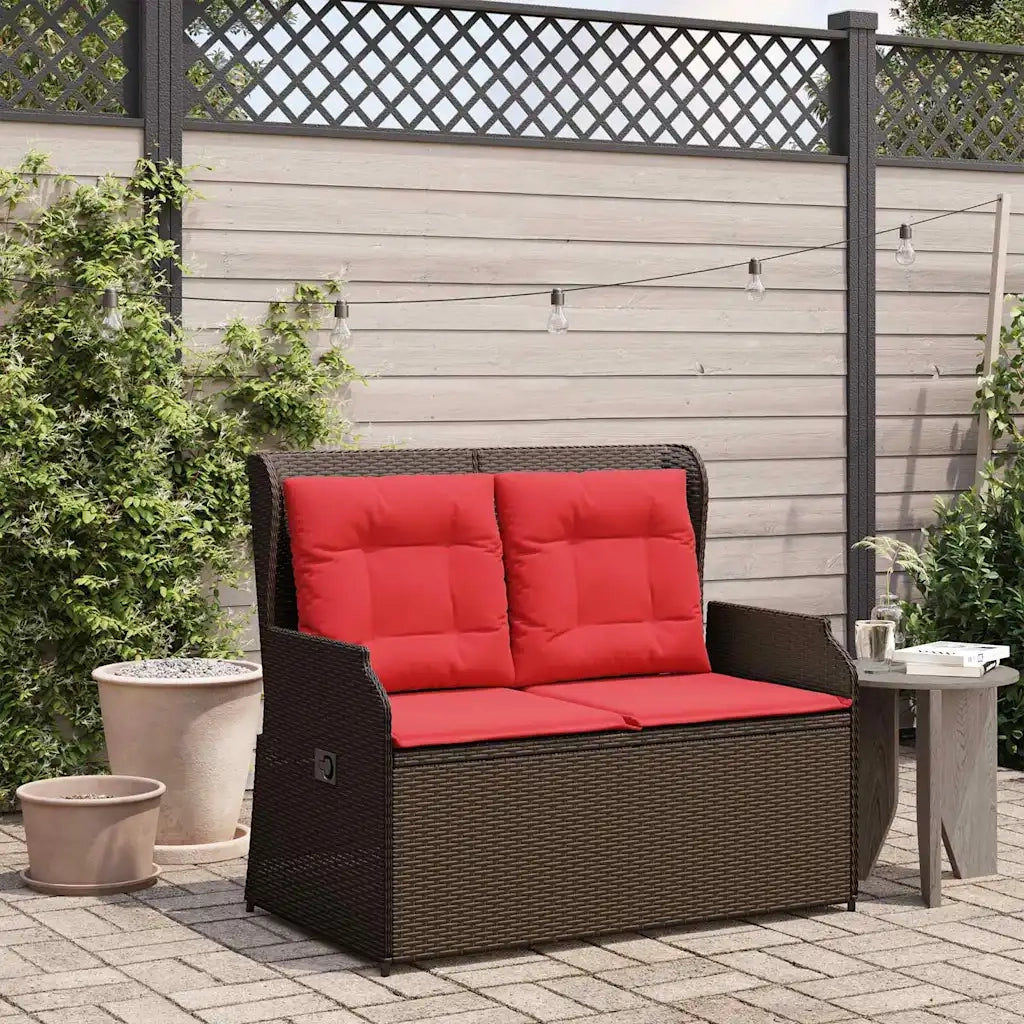 Panchina da giardino Marrone polyrattan 3394464