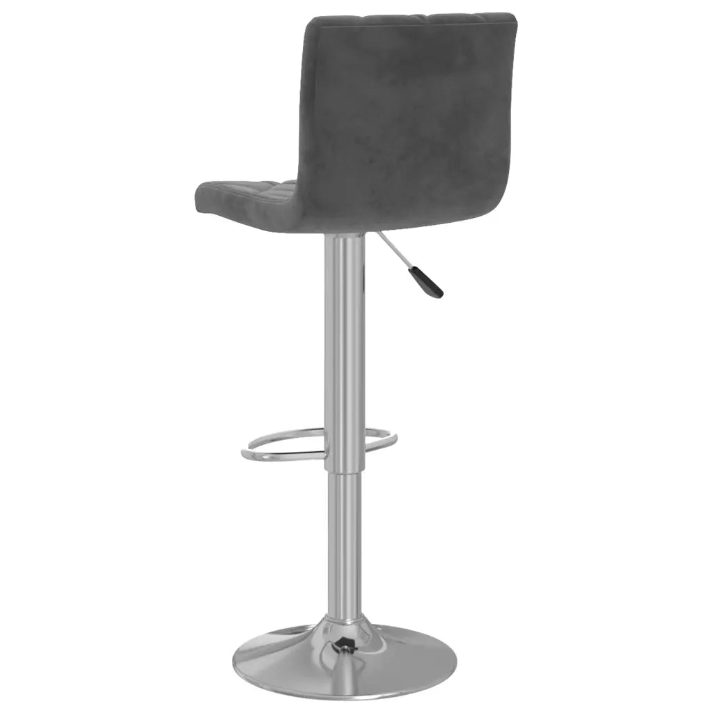 Sedie da Bar 2 pz Grigio Scuro in Velluto 333688