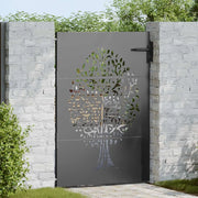 Cancello da giardino con blocco Nero 85 x 150 cm 42015861