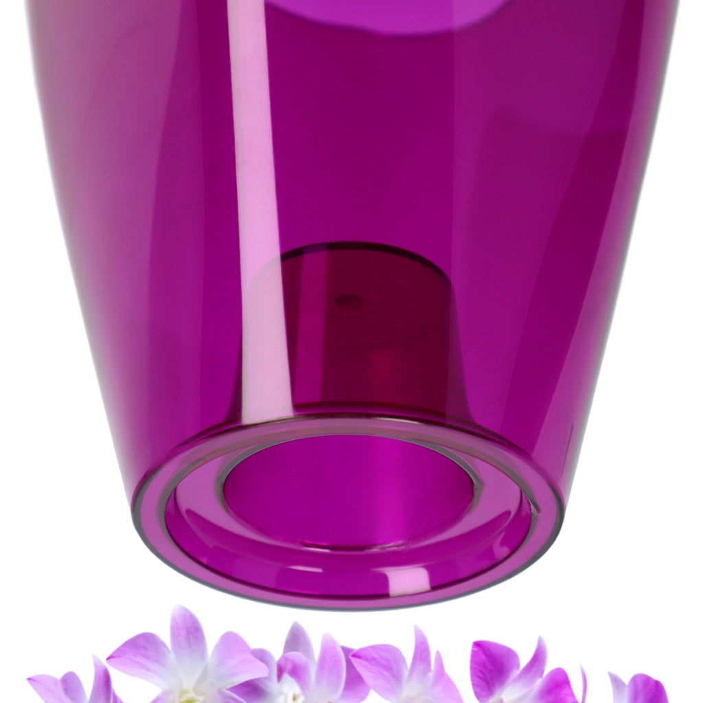 Vaso da fiori KADAX per orchidee, in plastica, viola, 13 cm