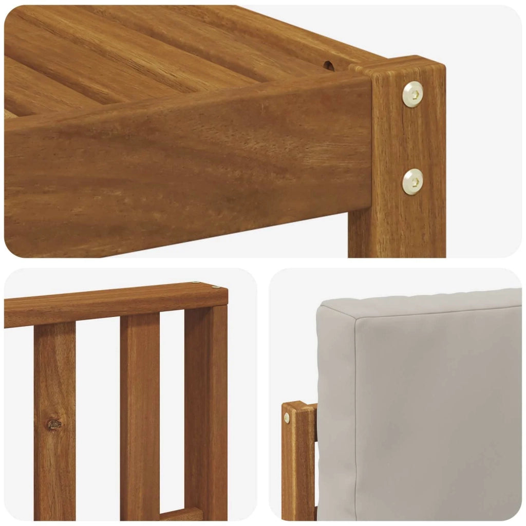 Set di divani da esterno 9 pcs Grigio Naturale e Chiaro 3366844