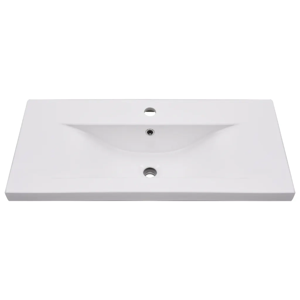 Lavabo da Incasso 81x39,5x18,5 cm in Ceramica Bianco CFW4350072