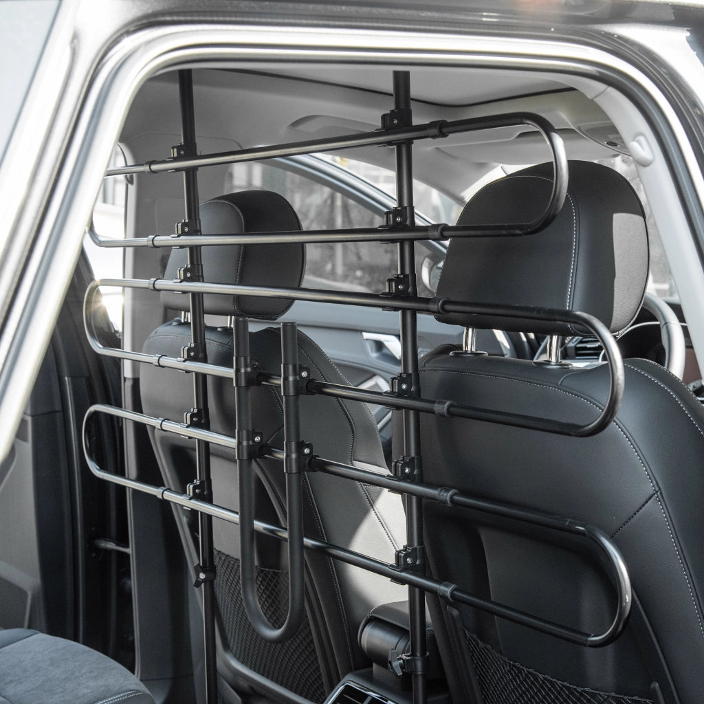 Rete divisoria auto per cani ¨C Xylo ¨C regolabile 87-135x85-120 cm acciaio nero