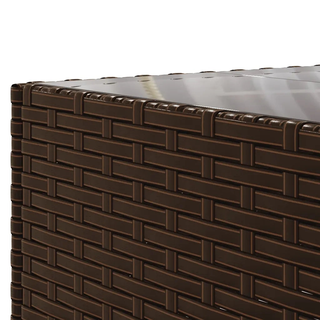 Set Divani da Giardino 10 pz con Cuscini in Polyrattan Marrone 3308273