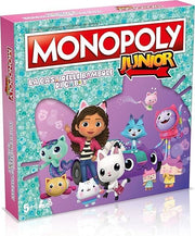 Gabby`s Dollhouse Monopoly Junior,Gioco da tavolo,Winning Moves,Eta 5+