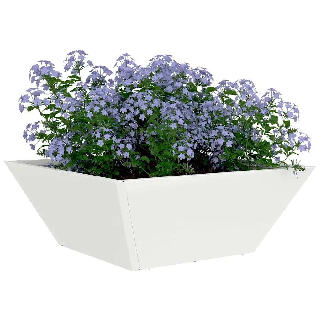 Vaso da giardino 5 pcs Bianco 40 x 40 x 15 cm 873813