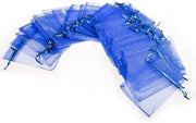 Confezioni in Organza 12 x 9 cm - 50 pezzi - Pacchi di regalo - Sacchetti per dolci - Sacchetti per decorazioni - Corda per appendere - Matrimoni/Baby shower - Pacchi di regalo