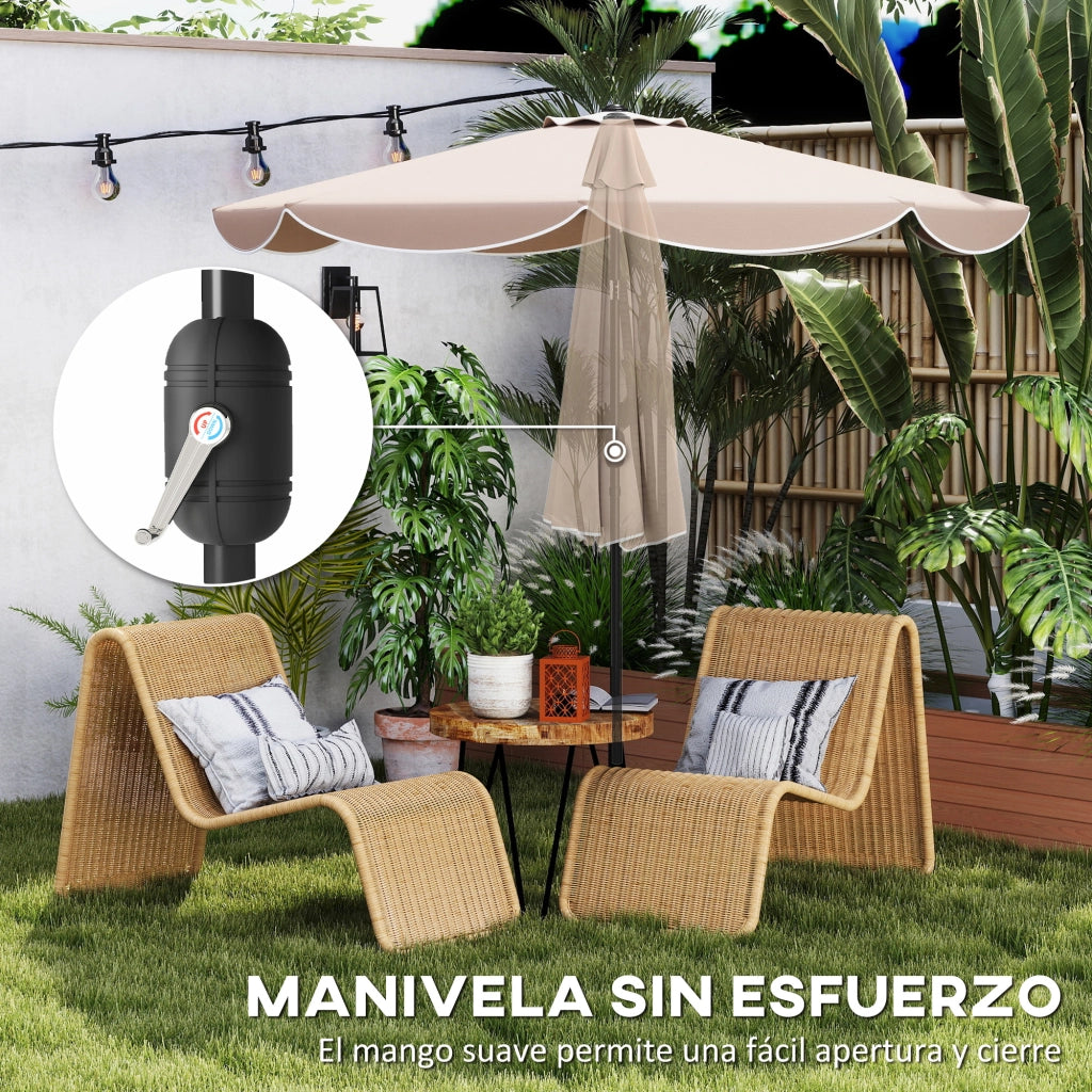 Ombrellone da Giardino ?270cm ¨C Xylo ¨C Inclinabile 3 Posizioni Beige