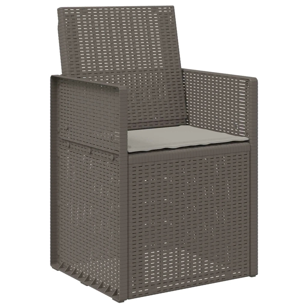 Sedie da pranzo da giardino 2 pcs Grigio Chiaro PP 8000009